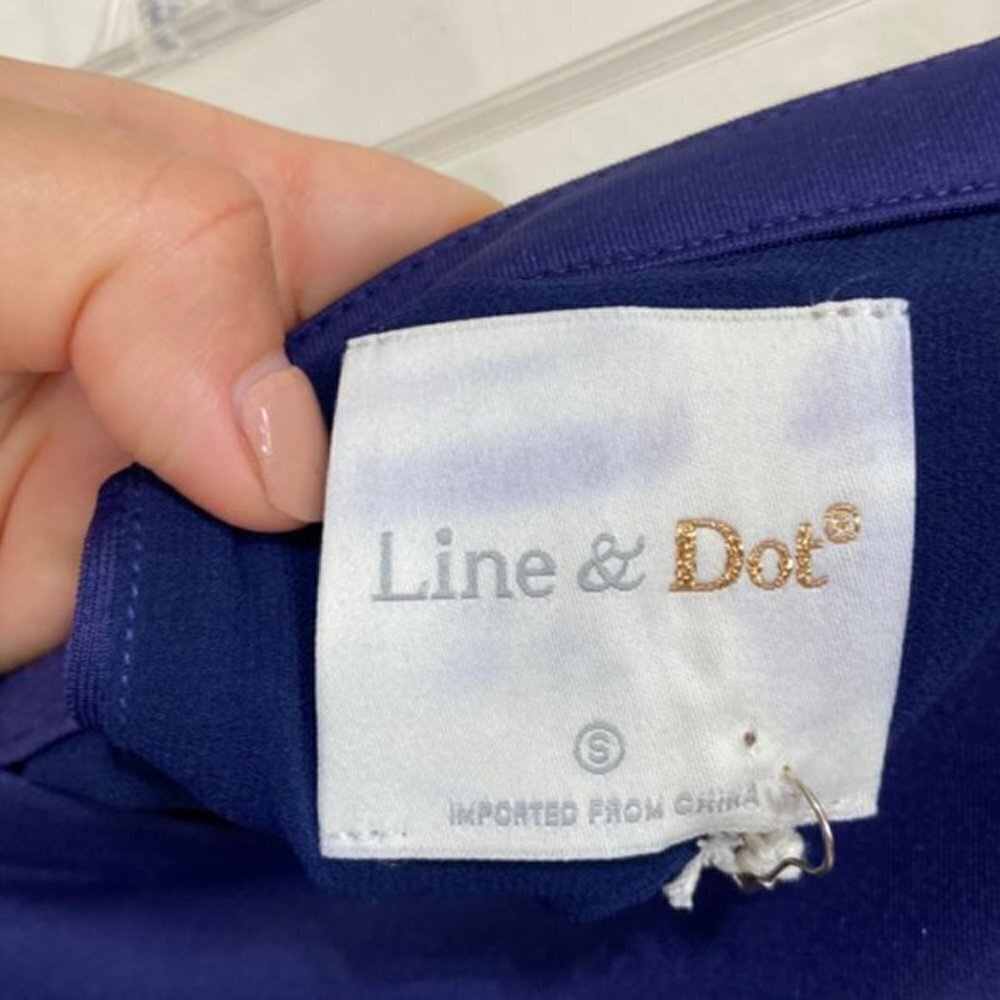Line & Dot NWT Blue Peplum Pencil Skirt Size Small - Picture 13 of 16